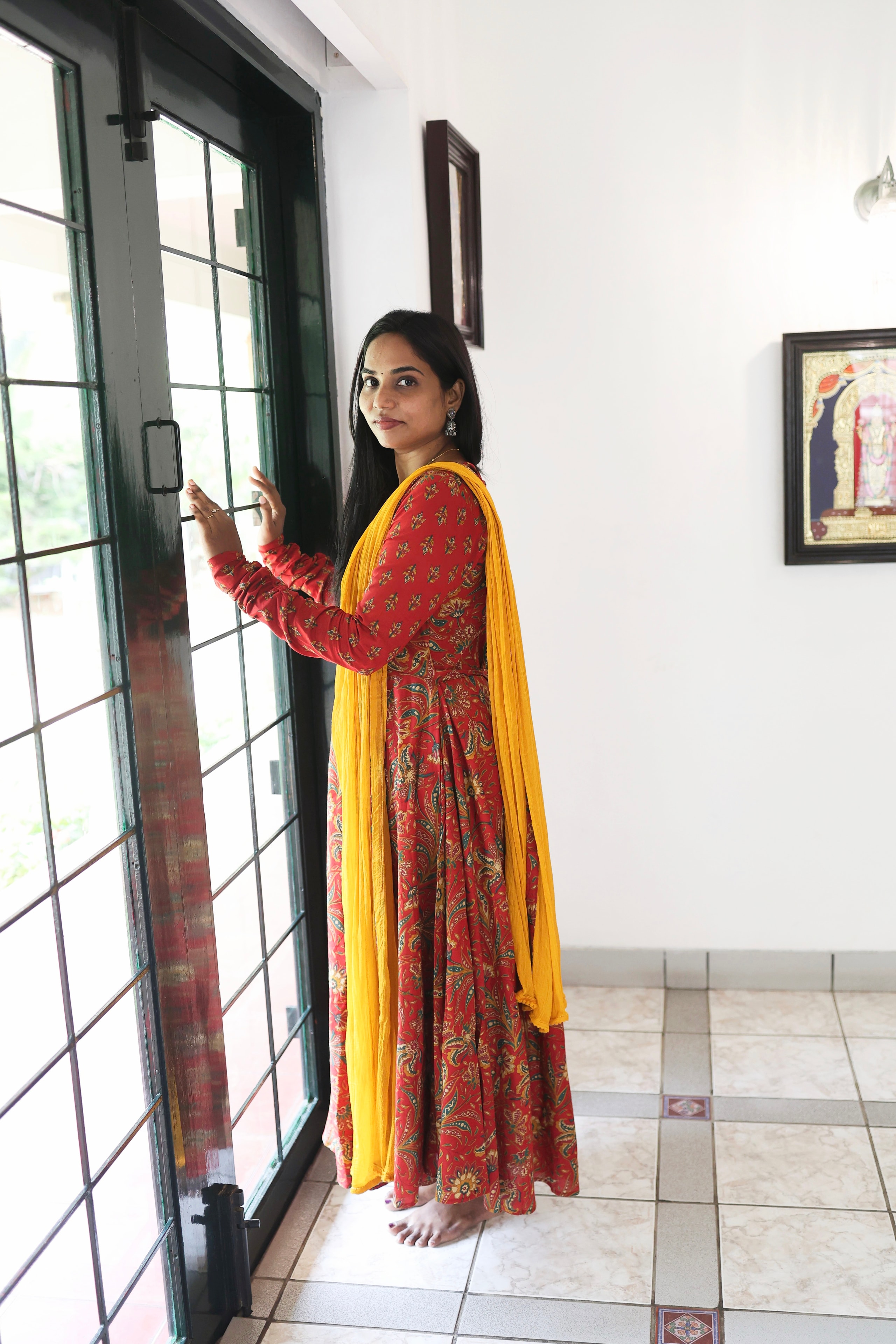 Red Anarkali